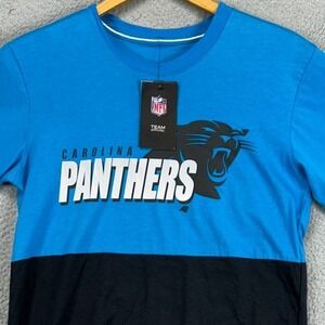 Carolina Panthers T-Shirt Mens Small Blue Black Short Sleeve The Nike Tee NEW